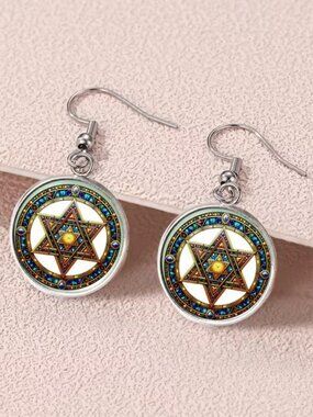 STAR OF DAVID DROP EARRINGS
